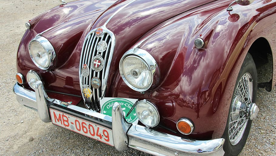 auto, spotlight, chrome, transport system, classic, drive, vehicle HD wallpaper