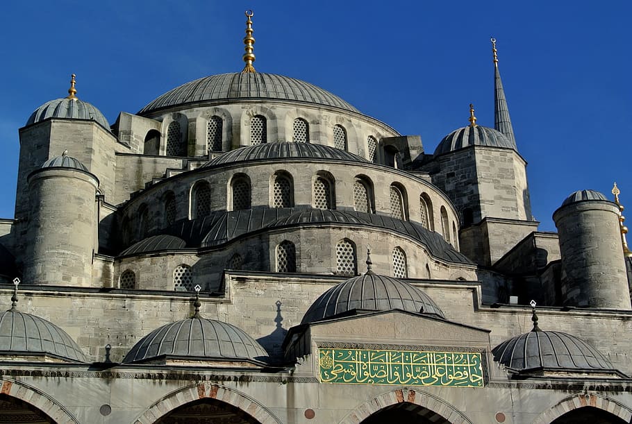 blue mosque, istanbul, sultan ahmed mosque, turkey, islam, dome, HD wallpaper