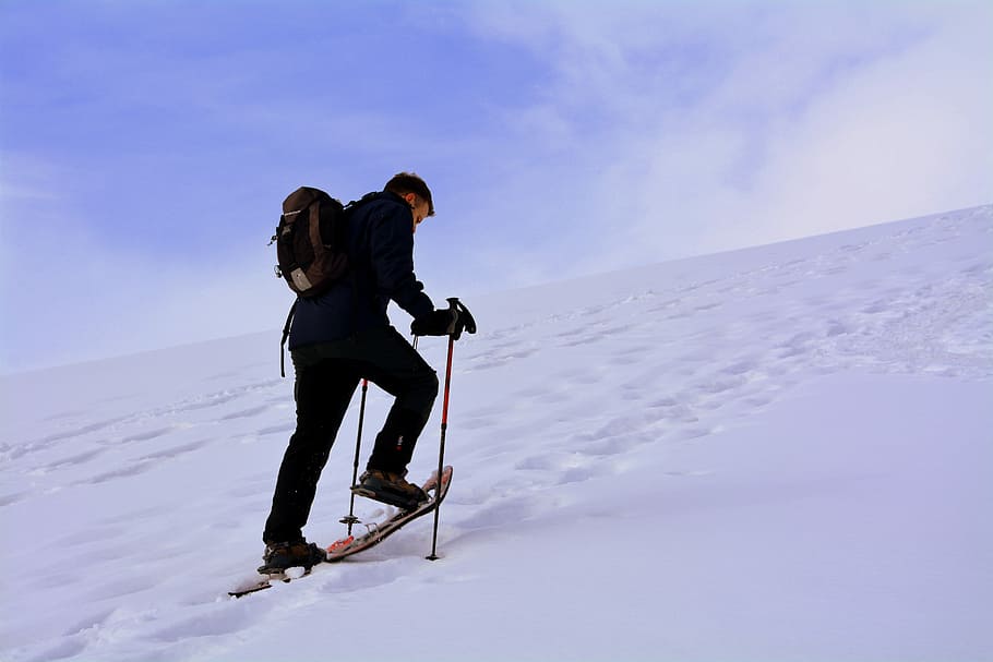 ascent, fatigue, snow, winter, fun, adventure, cold, snowshoes HD wallpaper