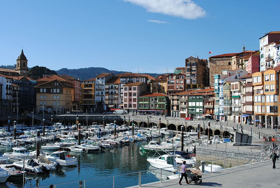 Bermeo, Basque Country, Vizcaya, nautical vessel, building exterior, HD wallpaper