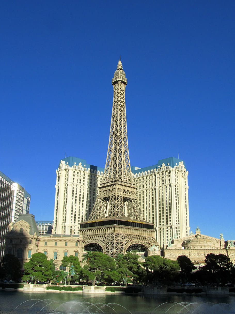 las vegas, bellagio, eiffel tower, skyscraper, famous Place HD wallpaper