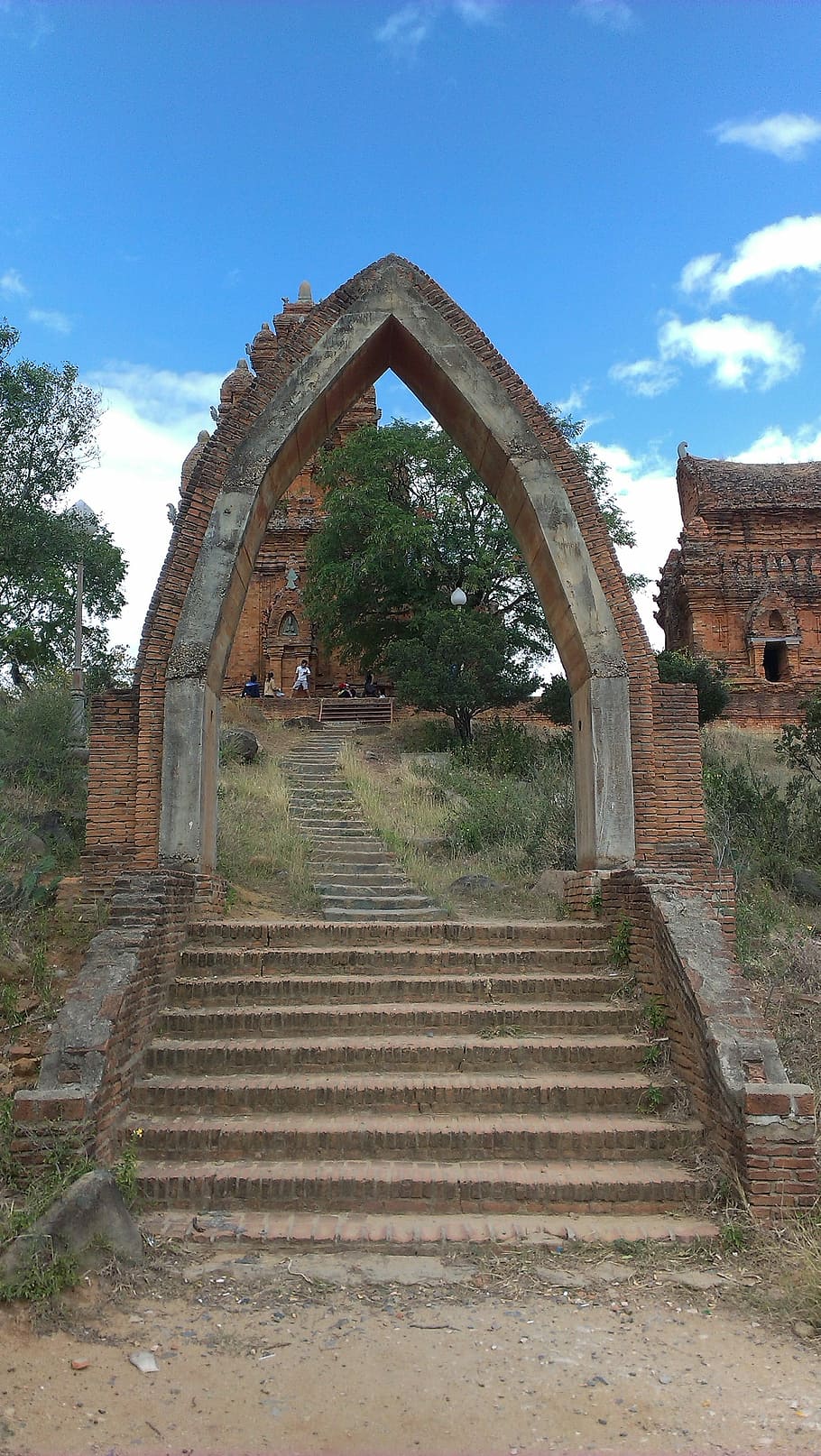 The Po Klong Garai, Indigo Temple, cham towers, bow, stairs, panduranga, HD wallpaper