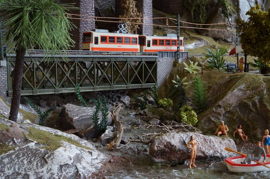 tram, model train, spain, overland, ü road, model railway HD wallpaper