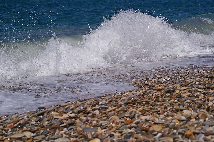 ocean waves, surf, summer, sun, holiday, beach, water, swim HD wallpaper