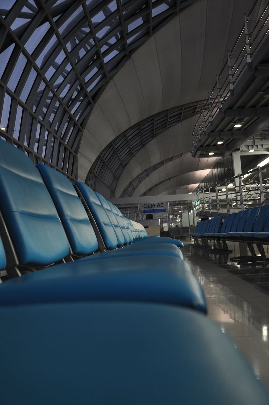 airport, waiting area, chairs, seats, travel, lounge, terminal, HD wallpaper