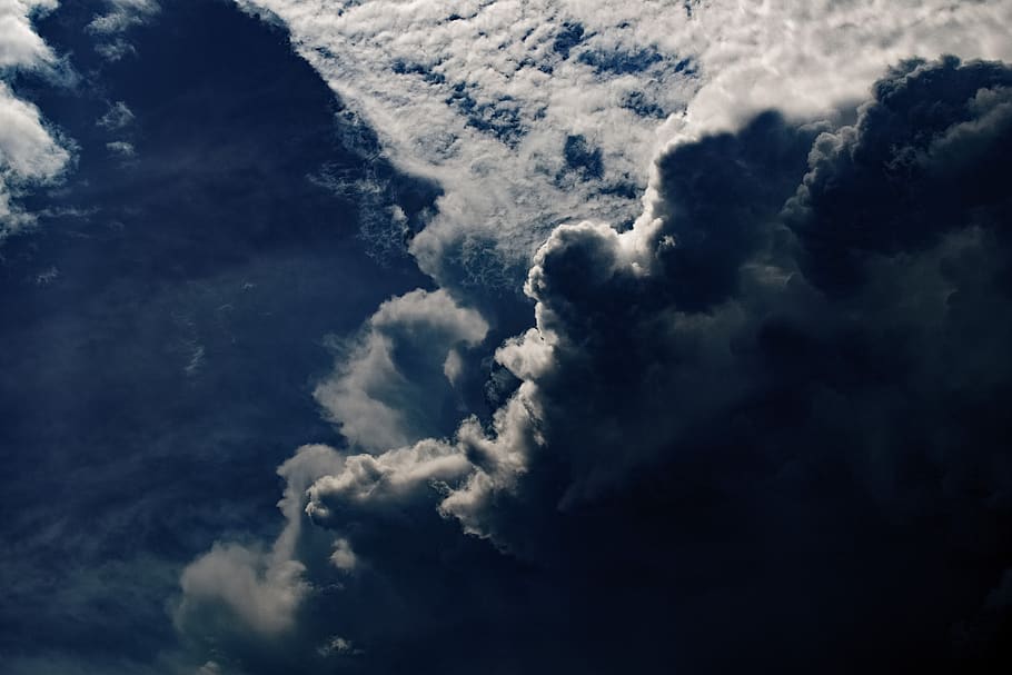 clouds, dramatic, cumulus, sky, weather, nature, light, stormy HD wallpaper