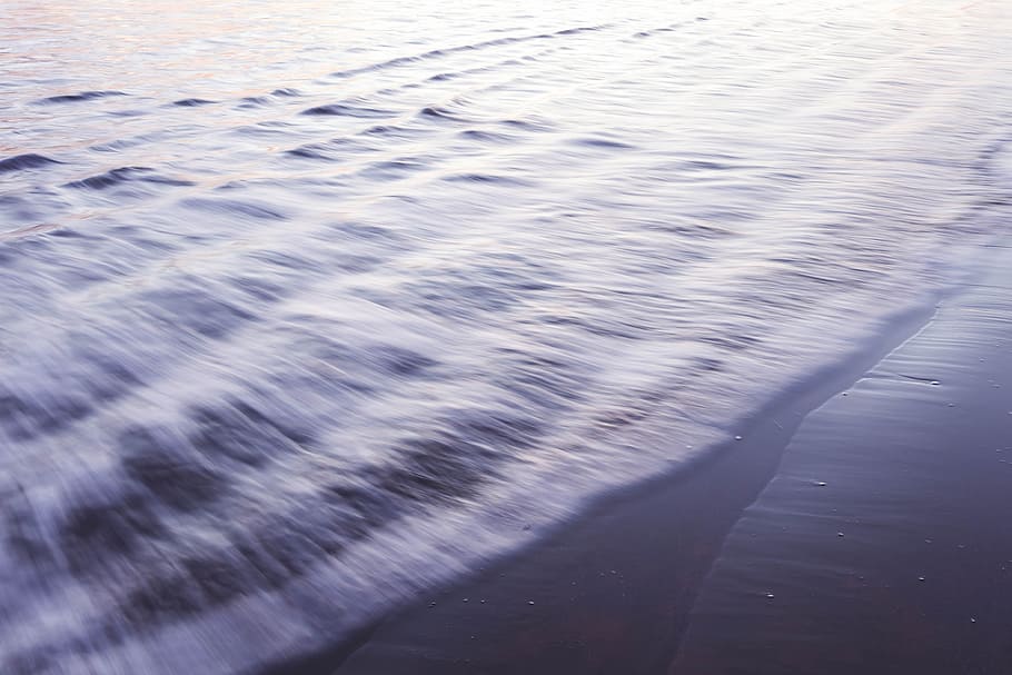 sea, ocean, water, waves, nature, sand, shore, full frame, no people HD wallpaper