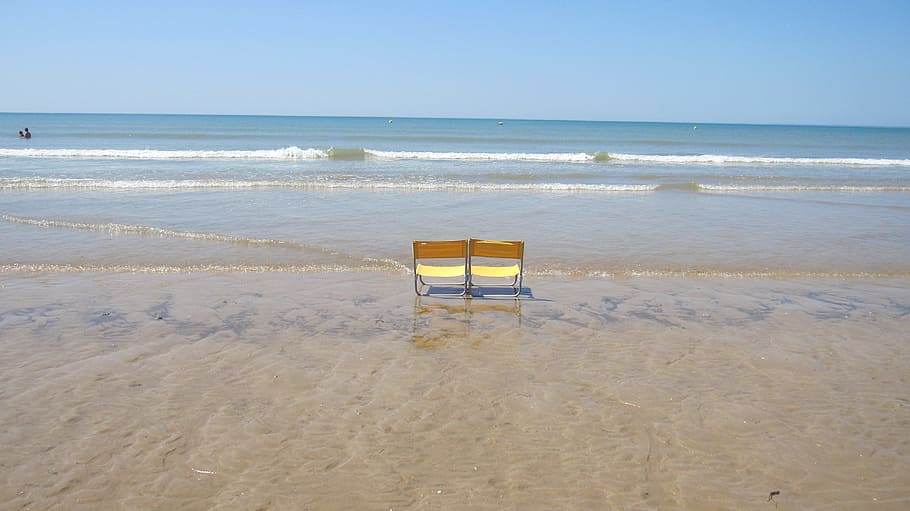 Beach, Holiday, Summer, Sun, Sea, France, sky, water, nature HD wallpaper