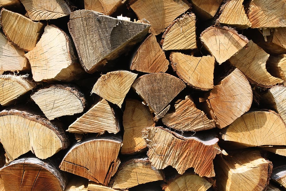 wood, brown, logs, heating, full frame, backgrounds, timber HD wallpaper