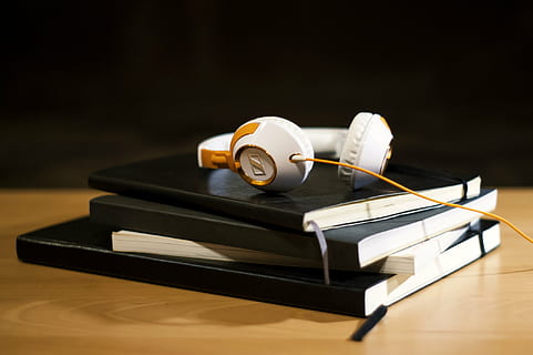 white corded headphones, sennheiser, top, four, black, labeled HD wallpaper