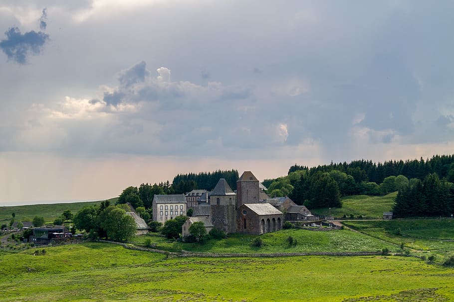 sky, village, heritage, architecture, cloud - sky, building exterior HD wallpaper