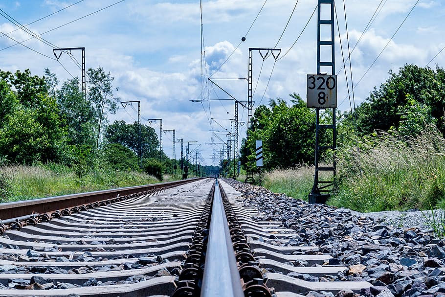 Clear Photo of Train Rail during Daytime, close-up, energy, infrastructure HD wallpaper