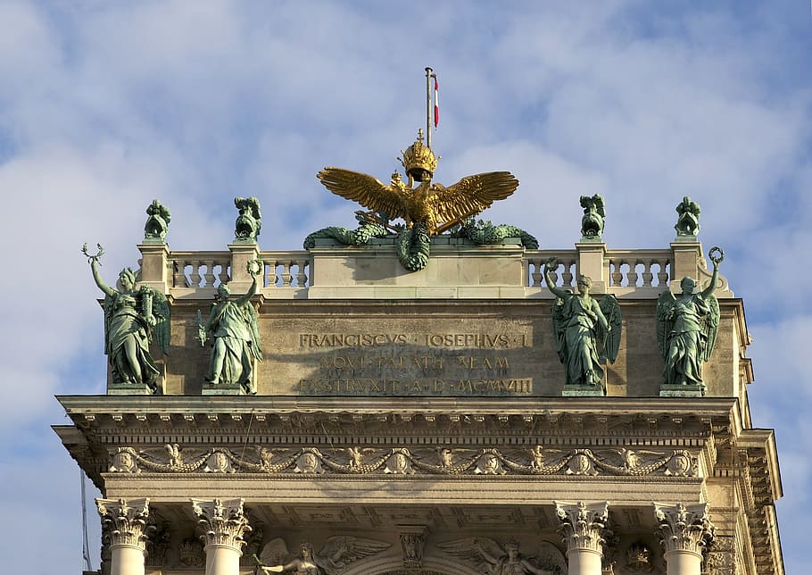 vienna, austria, building, monuments, sculptures, beautiful HD wallpaper