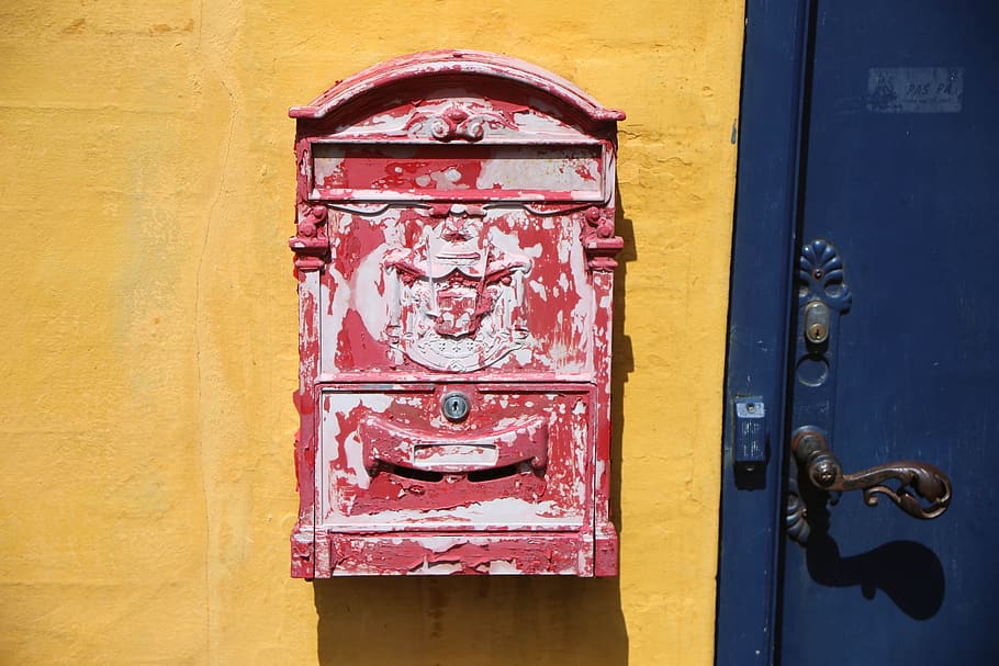 mailbox, color, post, retro, flake, shipping, letters, write HD wallpaper