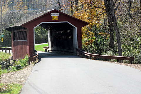 Covered Bridge, Amish, Covered, Bridge, rural, county, mennonite HD wallpaper