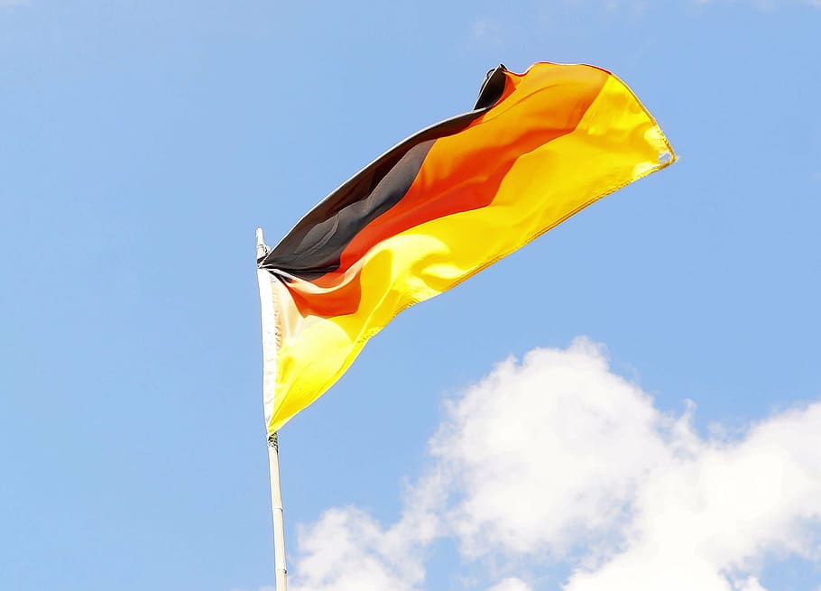 flag, flagpole, sky, germany, wm2004 brazil, wind, environment HD wallpaper