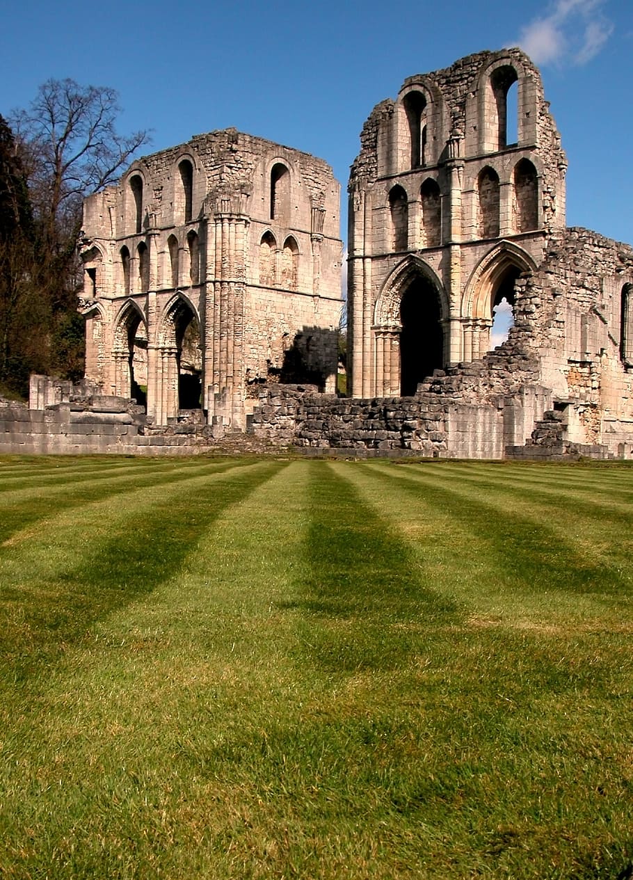 ruin, abbey, architecture, ancient, building, old, england HD wallpaper