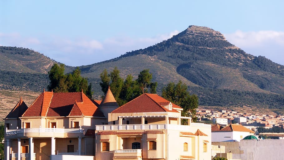 tebessa, algeria, amazigh, chaoui, mountains, hills, villa, HD wallpaper
