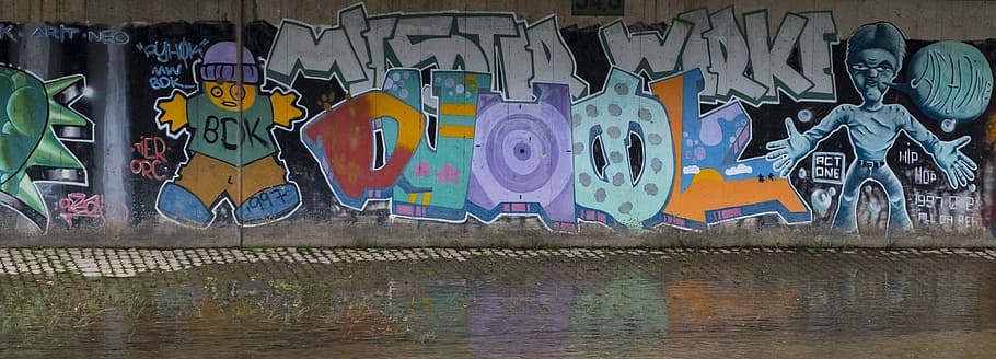 art, graffiti, wall, hauswand, colorful, street art, mural, HD wallpaper