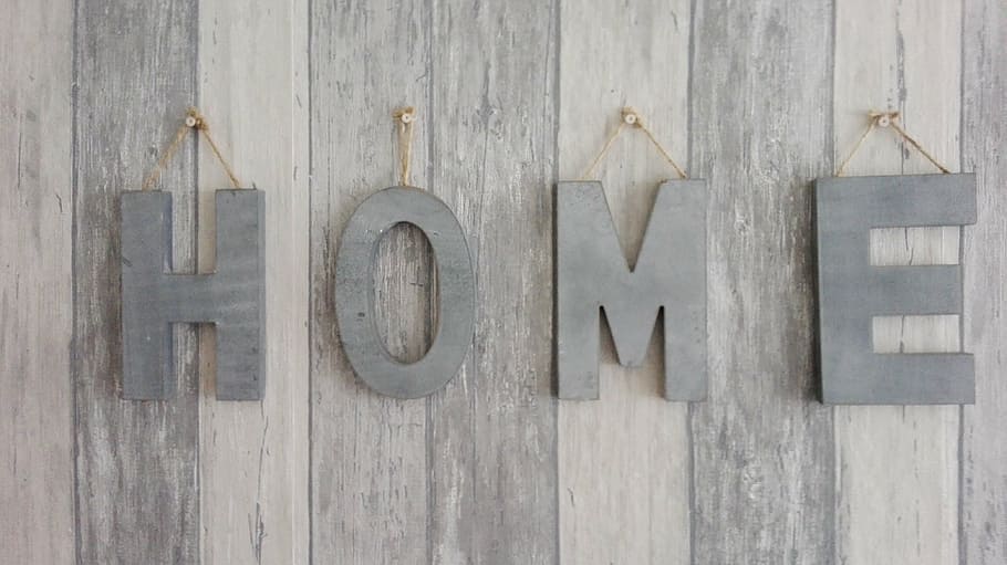 grey, letter, wall, art, wood - material, no people, day, door HD wallpaper