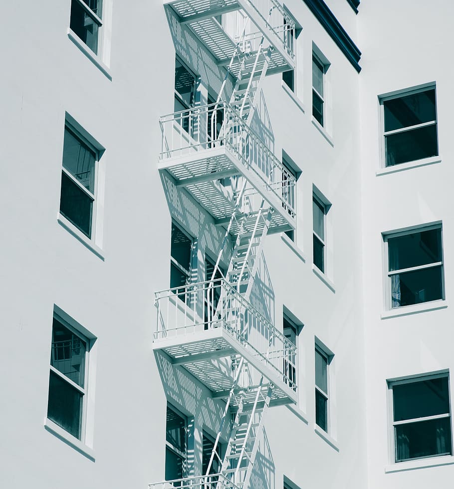 architecture, building, infrastructure, window, stairs, building exterior HD wallpaper