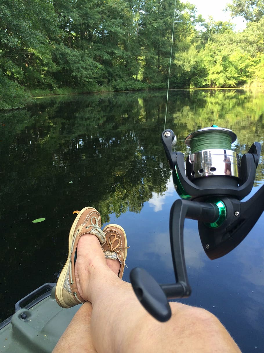 fishing, relax, relaxing, spring, summer, one person, real people HD wallpaper
