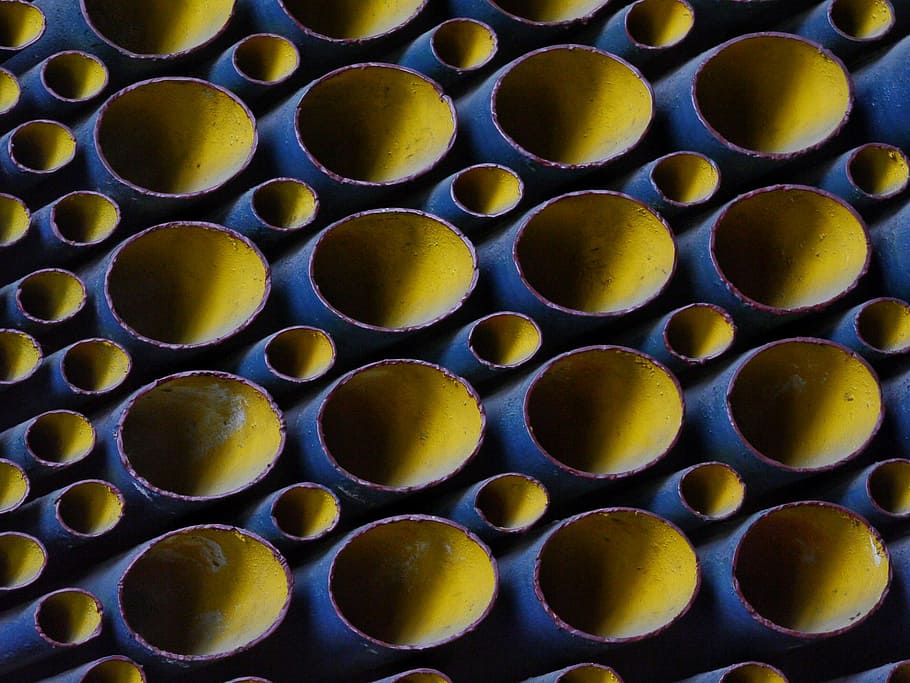 abstract, pipes, train, boiler, full frame, backgrounds, circle HD wallpaper