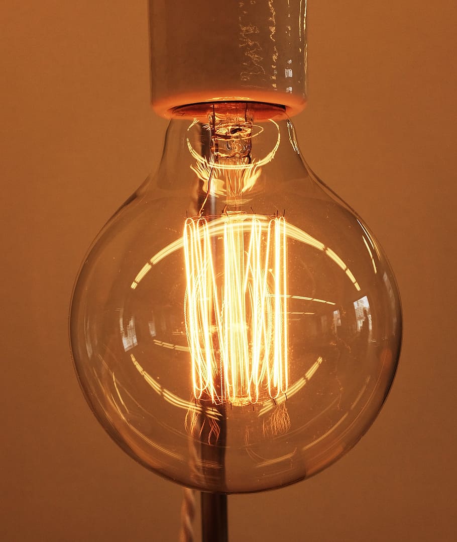 light, fixture, lamp, bulb, wire, filament, light bulb, illuminated HD wallpaper