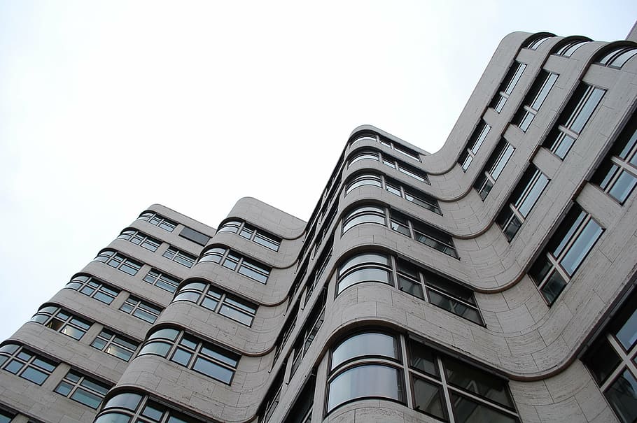 berlin, building, waves, building exterior, built structure HD wallpaper