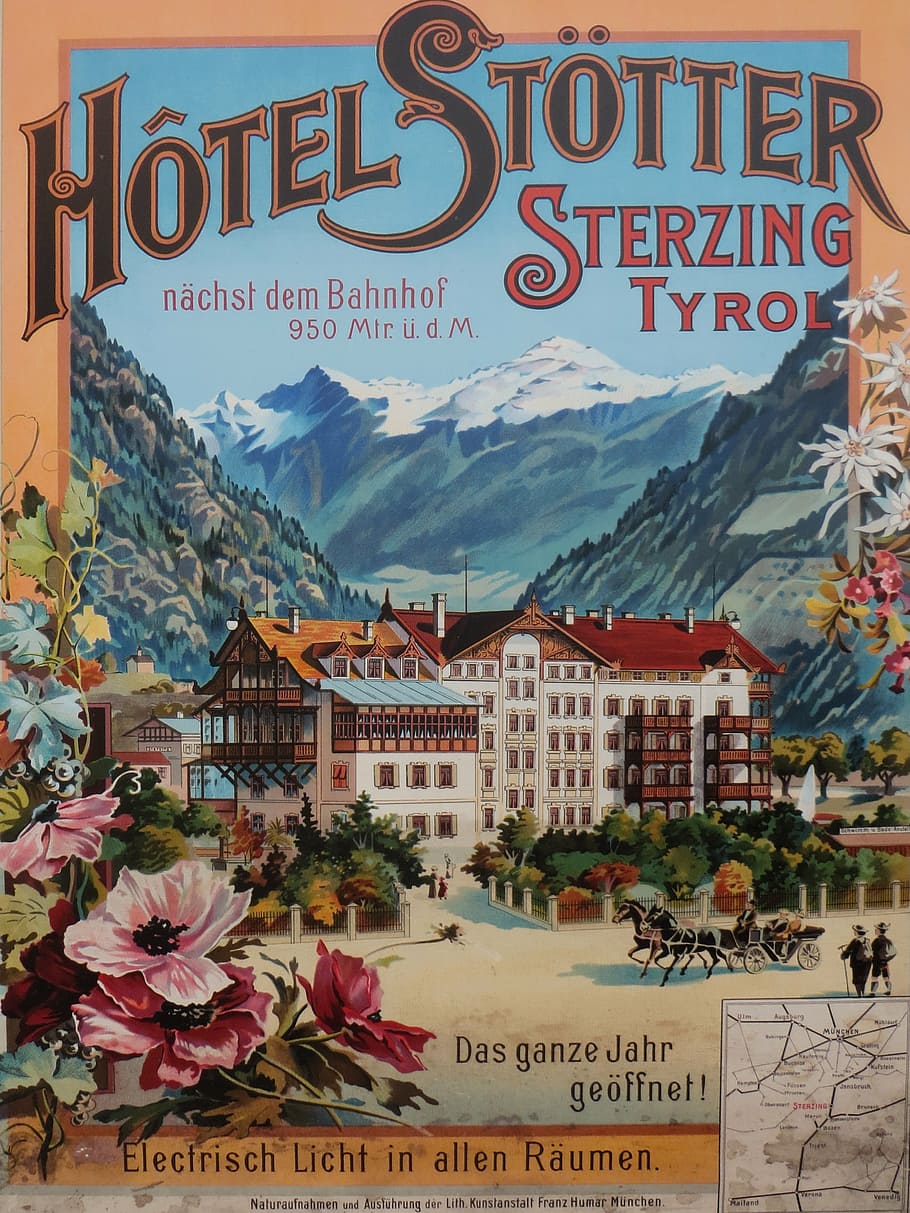 Hotel Stotter Sterzing Tyrol illustration, austria, south tyrol, HD wallpaper