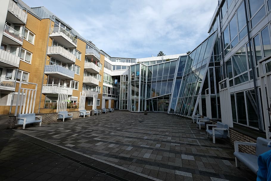 neuss, city library, architecture, built structure, building exterior HD wallpaper