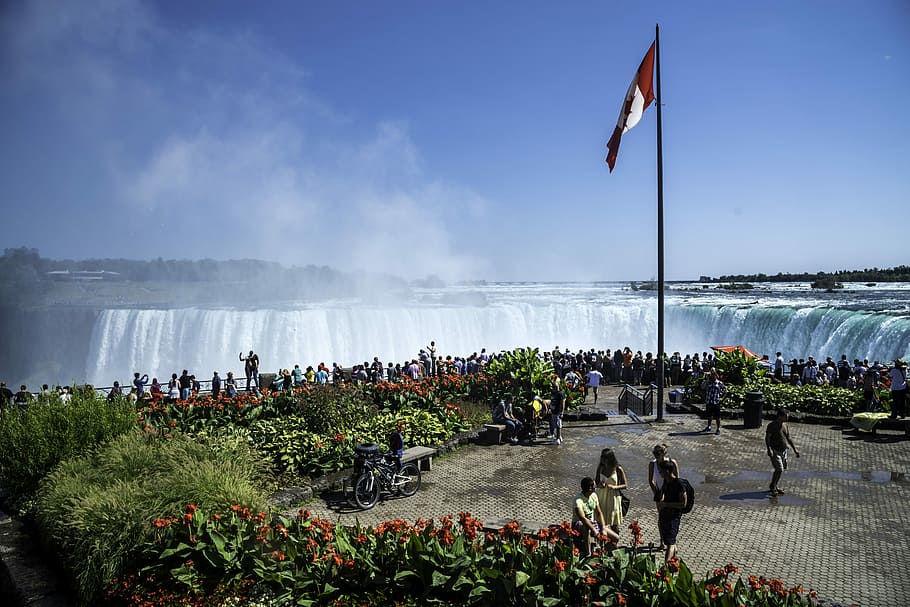 Niagara Falls view from Elementz Restaurant in Ontario, Canada