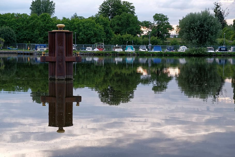 Water, Lake, Boot, Port, Yacht, river, sailing boat, bank, bollard HD wallpaper