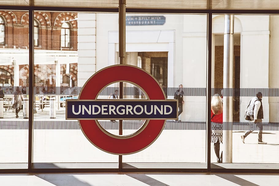 A London Underground sign at Kings Cross railway station in Central London. Image captured with a Canon 6D HD wallpaper