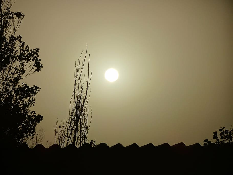 sky, twilight, sunset, nature, landscape, silhouette, beauty in nature HD wallpaper