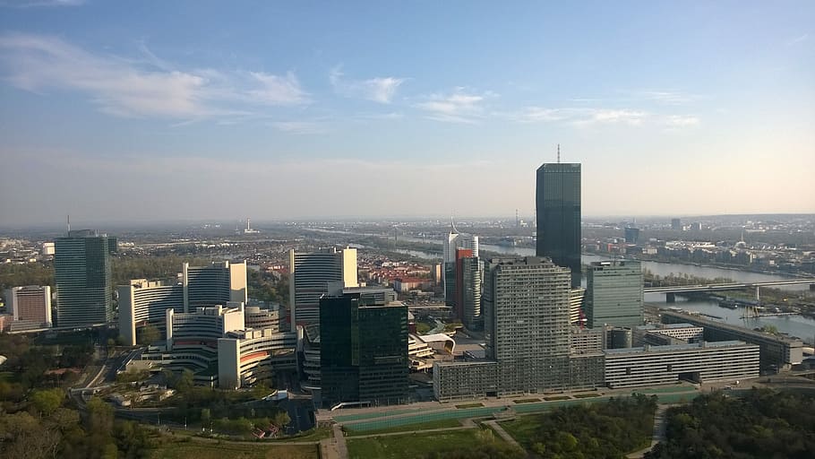 Vienna, Outlook, Skyline, View, City, donauturm, dc tower, cityscape HD wallpaper