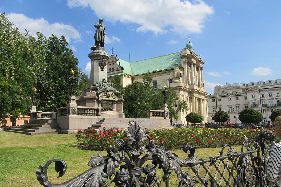 warsaw, monument, poland, architecture, built structure, building exterior HD wallpaper