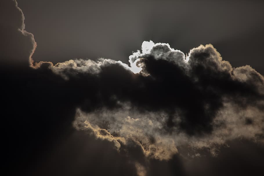 sky, clouds, sun, landscape, nature, beach, sunset, sunrise HD wallpaper