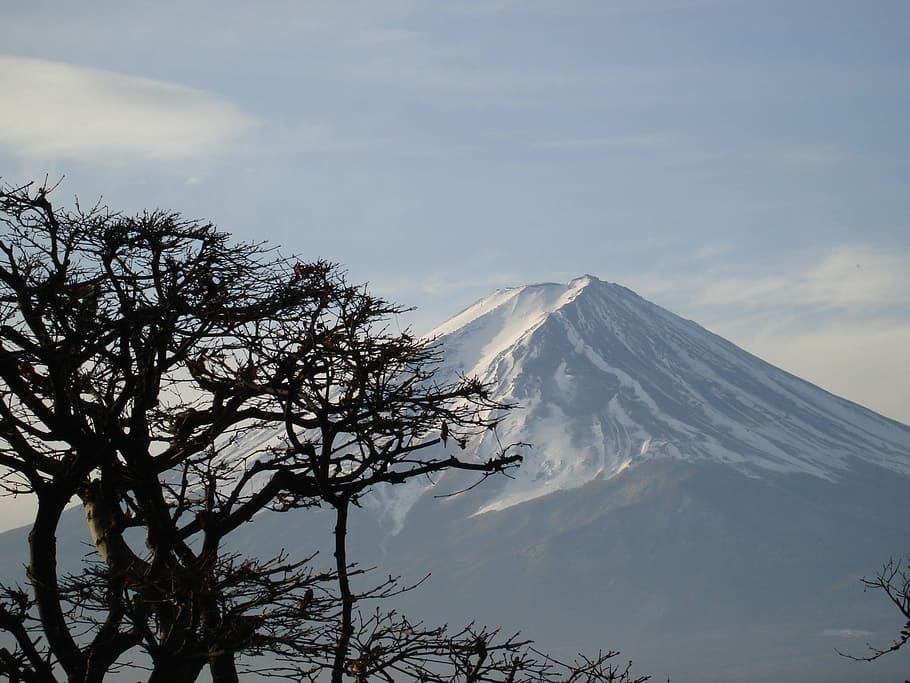 Mount Fuji, Mountain, Japan, Honshu, island, active stratovolcano, HD wallpaper