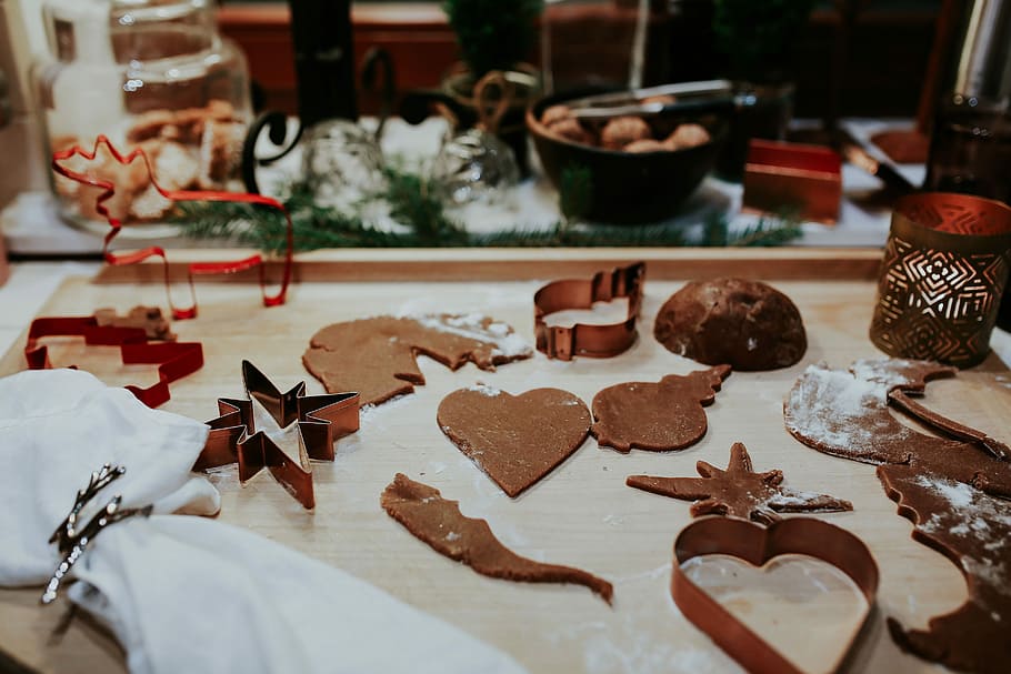 Gingerbread Cookies, baking, christmas, xmas, decoration, cultures, HD wallpaper