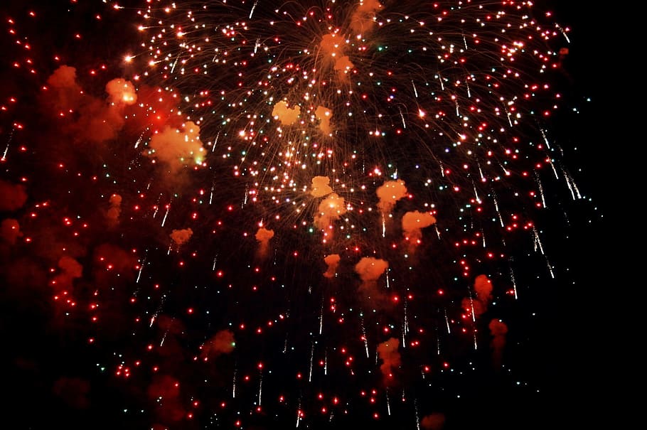 lantern festival, Fireworks, Light, Spray, Smoke, light spray HD wallpaper