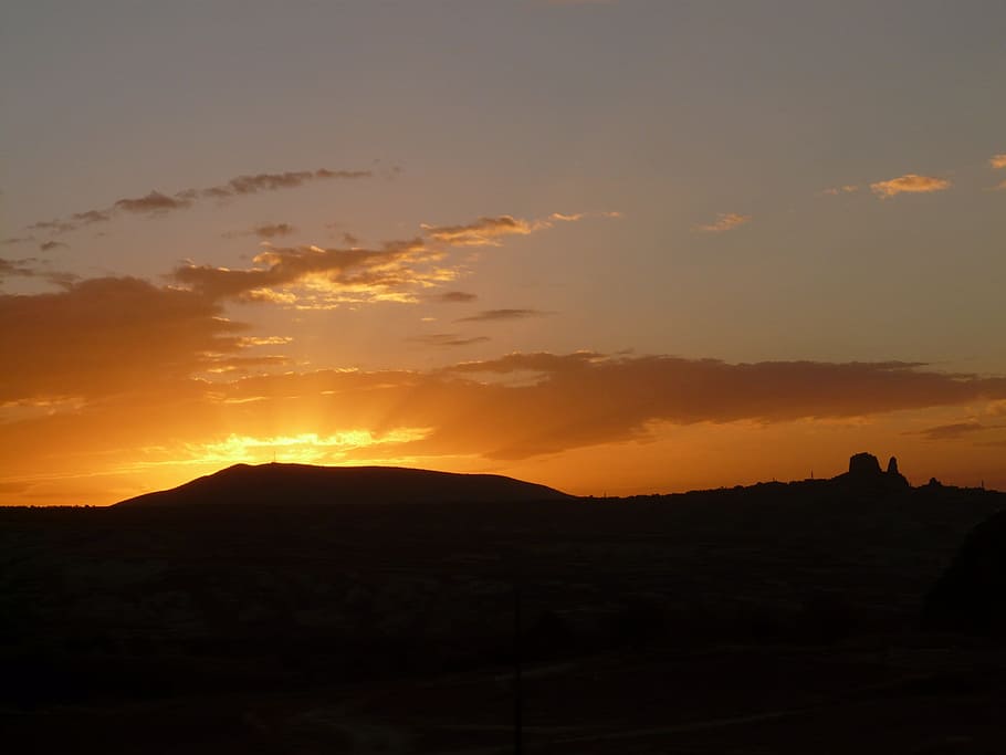 Sunset, Golden, Mood, Sunbeam, abendstimmung, sky, glow, romance HD wallpaper