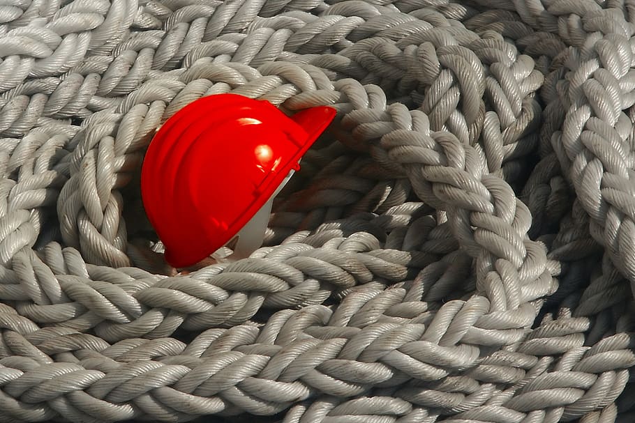 helm, dew, helmet, knot, cordage, red, ship accessories, close up, HD wallpaper