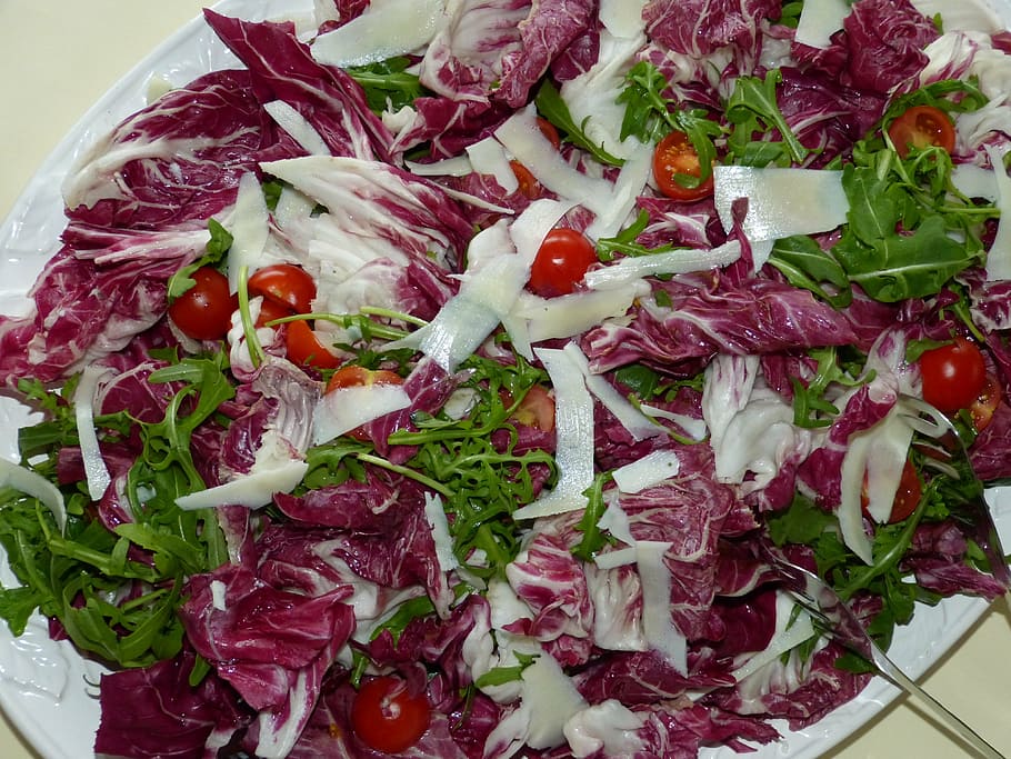 radicchio, salad, restaurant, eat, meal, gastronomy, food, delicacy, HD wallpaper