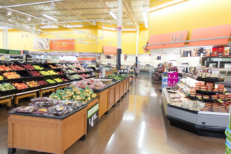 Deli supermarket shelf and stalls, nice, woma, store, retail HD wallpaper