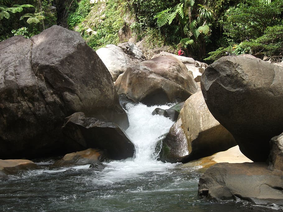 whiteman range, mountain stream, west new britain, rock, water HD wallpaper