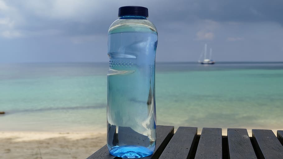 blue plastic water bottle near seashore, Blue, Sea, Boot, Sailing Boat HD wallpaper
