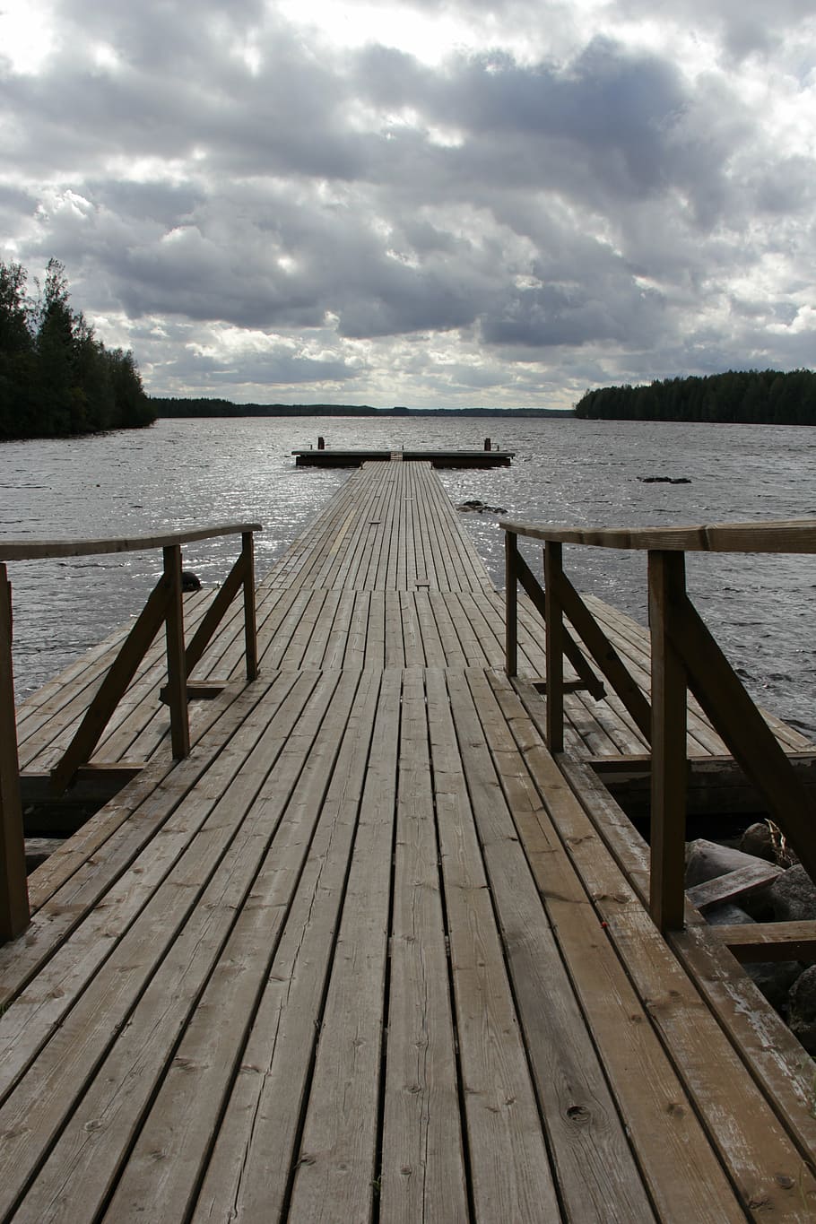 water, plot, wood, board, cloud, nature, rest, sky, cloud - sky HD wallpaper