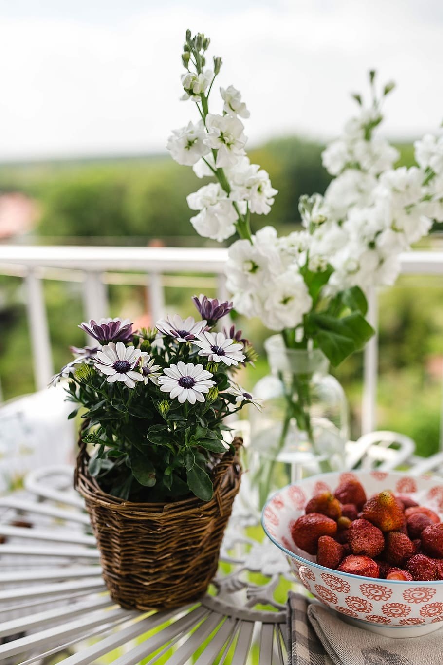 Country-style Balcony Decorations, summer, garden, resting, relax, HD wallpaper