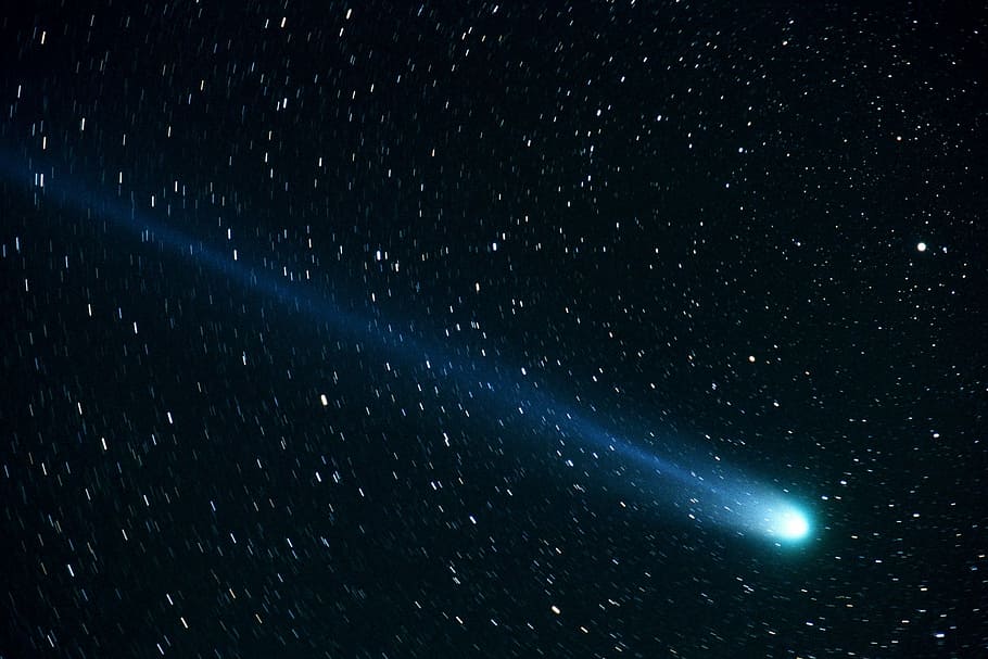 galaxy stars, photo, comet, hyakutake, space, cosmos, bright HD wallpaper
